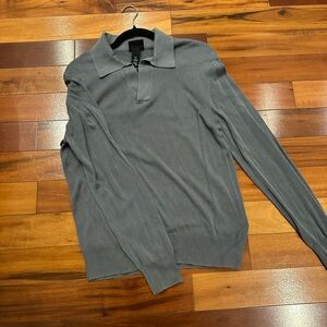 H&M Charcoal Long Sleeve Polo